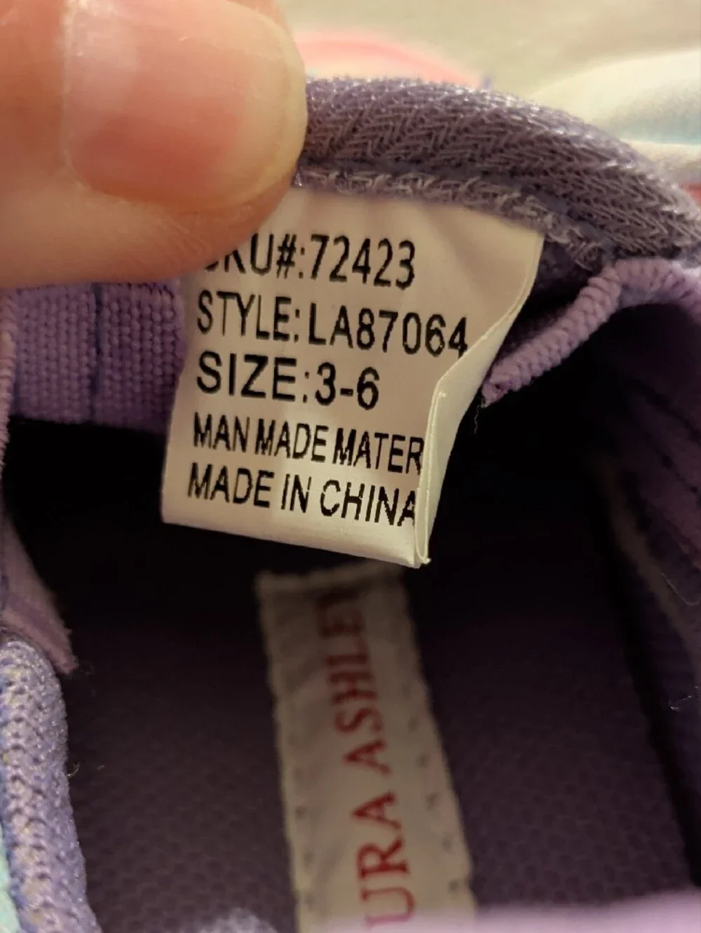 Laura Ashley Pastel Tie-Dye Pink Purple Blue Slip-On Baby Shoes with Bow